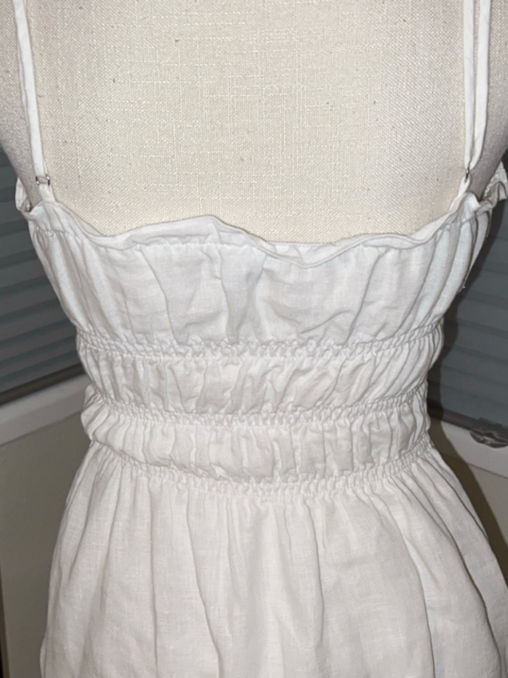 Reformation Tabatha White Linen Mini Dress Size 8 - Picture 5 of 9